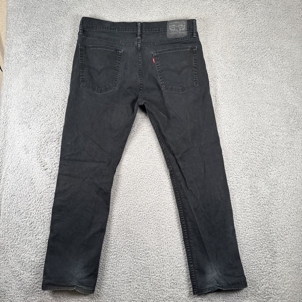 LEVIS 513 Jeans Mens 36x30 Black Denim Slim Straight Leg Soft - Picture 6 of 11